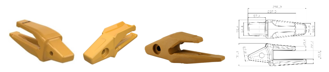 Adaptador de dientes de excavadora