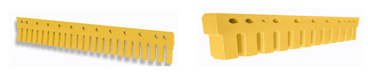 Cuchillas dentadas para motoniveladora